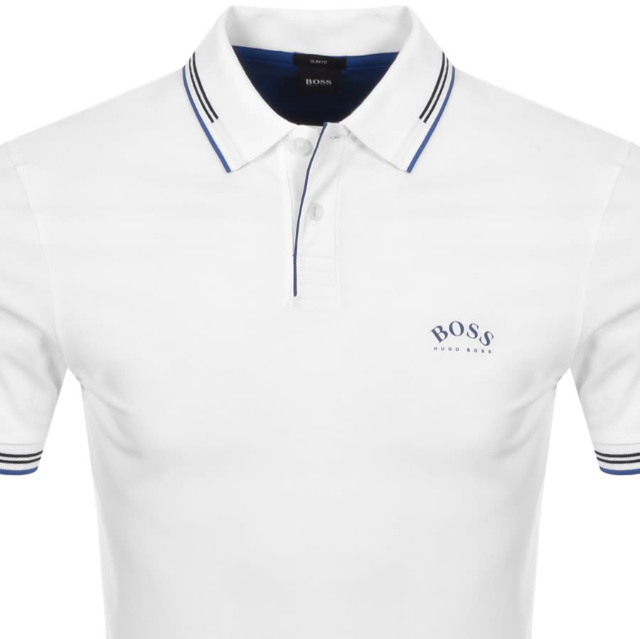 Alternative Image for ProductBOSS Paul Curved Polo T Shirt White2